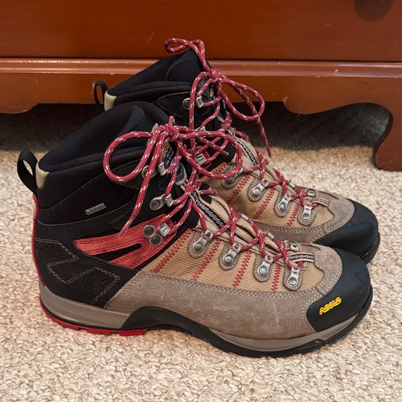 Asolo Men's Boots - Black, Red, Tan - Picture 2 of 4